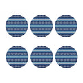 Snow Flower Knitted Pattern Print Coaster Set