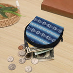 Snow Flower Knitted Pattern Print Coin Purse