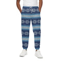 Snow Flower Knitted Pattern Print Cotton Sweatpants