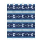Snow Flower Knitted Pattern Print Curtain