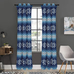 Snow Flower Knitted Pattern Print Curtain