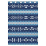 Snow Flower Knitted Pattern Print Curtain