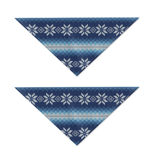 Snow Flower Knitted Pattern Print Dog Bandana