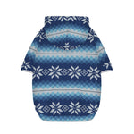 Snow Flower Knitted Pattern Print Dog Zip Up Hoodie