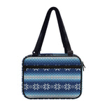 Snow Flower Knitted Pattern Print Double Strap Bible Bag