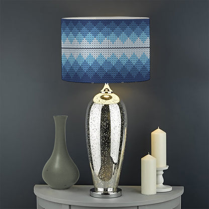 Snow Flower Knitted Pattern Print Drum Lamp Shade