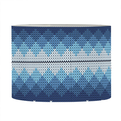 Snow Flower Knitted Pattern Print Drum Lamp Shade