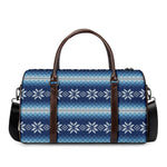 Snow Flower Knitted Pattern Print Duffle Bag