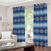 Snow Flower Knitted Pattern Print Extra Wide Grommet Curtains