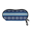 Snow Flower Knitted Pattern Print Glasses Case