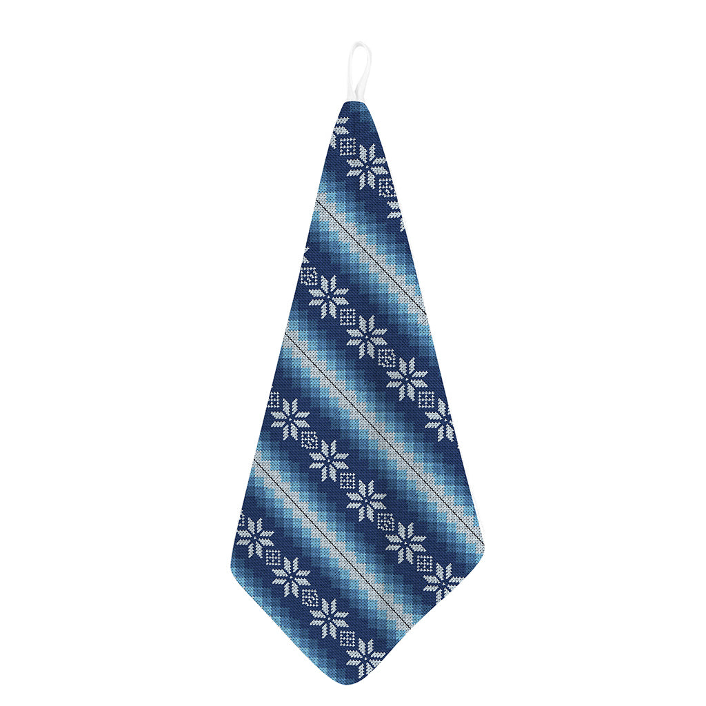 Snow Flower Knitted Pattern Print Hand Towel