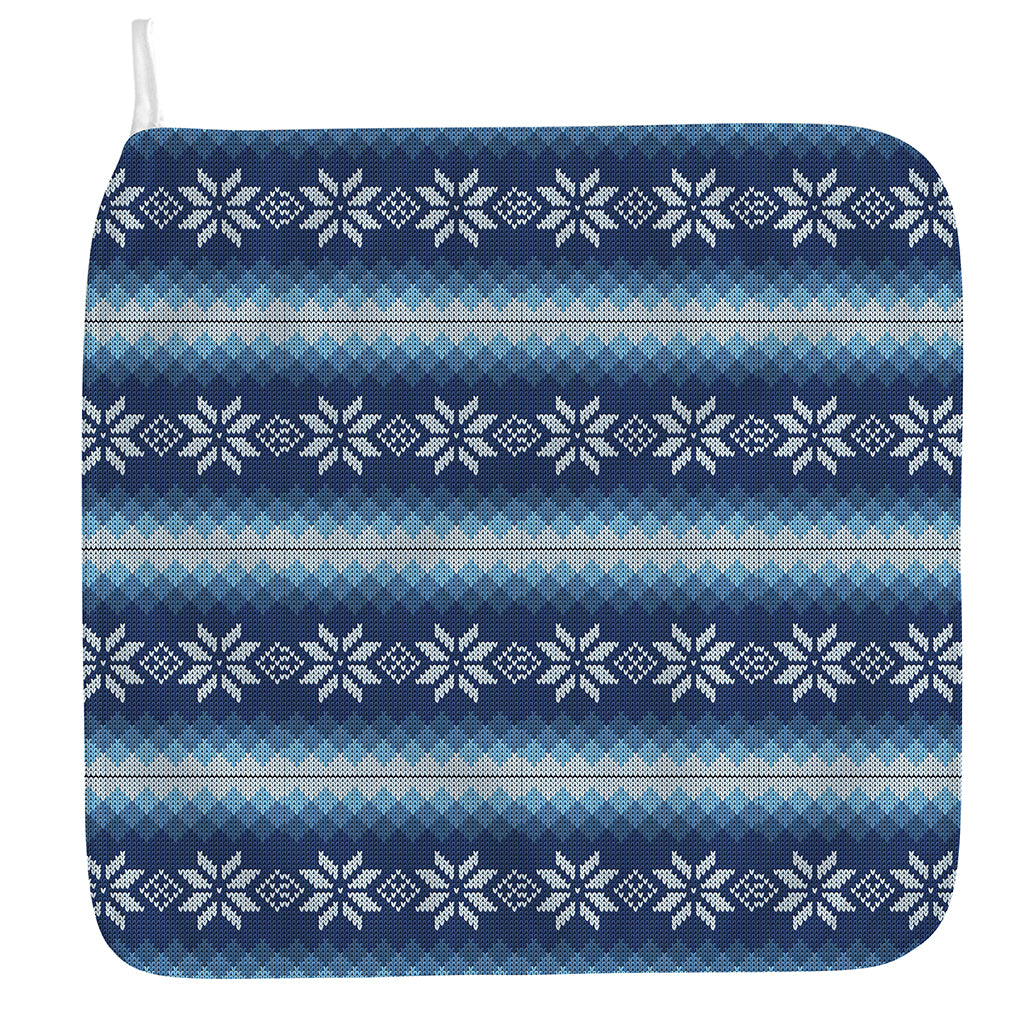 Snow Flower Knitted Pattern Print Hand Towel