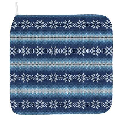 Snow Flower Knitted Pattern Print Hand Towel