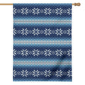 Snow Flower Knitted Pattern Print House Flag