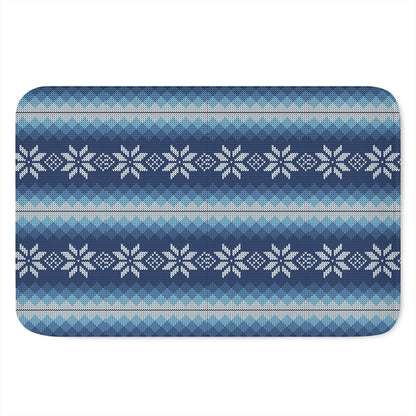 Snow Flower Knitted Pattern Print Indoor Door Mat