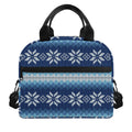 Snow Flower Knitted Pattern Print Insulated Lunch Bag