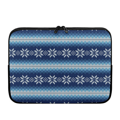 Snow Flower Knitted Pattern Print Laptop Sleeve