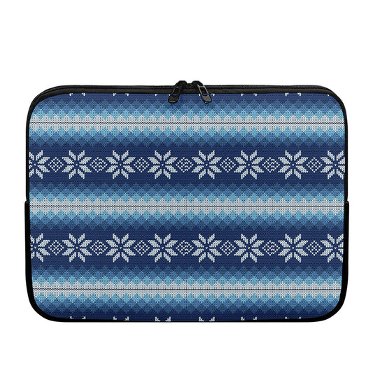 Snow Flower Knitted Pattern Print Laptop Sleeve