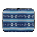 Snow Flower Knitted Pattern Print Laptop Sleeve