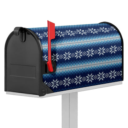 Snow Flower Knitted Pattern Print Mailbox Cover