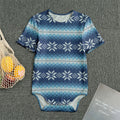 Snow Flower Knitted Pattern Print Men's Bodysuit