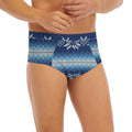 Snow Flower Knitted Pattern Print Men's Briefs
