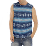 Snow Flower Knitted Pattern Print Men's Fitness Tank Top
