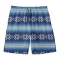 Snow Flower Knitted Pattern Print Men's Swim Trunks