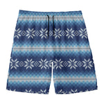 Snow Flower Knitted Pattern Print Men's Swim Trunks