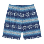 Snow Flower Knitted Pattern Print Men's Swim Trunks