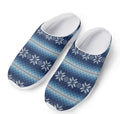 Snow Flower Knitted Pattern Print Mesh Casual Shoes