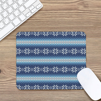 Snow Flower Knitted Pattern Print Mouse Pad