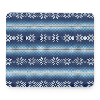 Snow Flower Knitted Pattern Print Mouse Pad