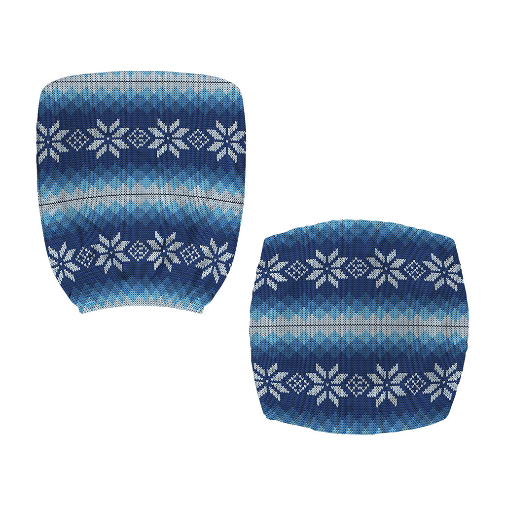 Snow Flower Knitted Pattern Print Office Chair Cover