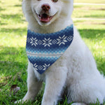 Snow Flower Knitted Pattern Print Over The Collar Dog Bandana