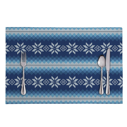 Snow Flower Knitted Pattern Print Placemat