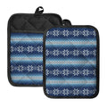 Snow Flower Knitted Pattern Print Pot Holders With Pocket