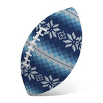 Snow Flower Knitted Pattern Print Rugby Ball