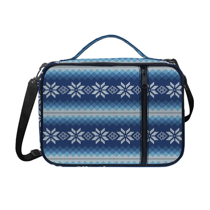 Snow Flower Knitted Pattern Print Shoulder Strap Bible Bag