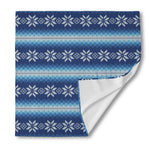 Snow Flower Knitted Pattern Print Silk Bandana