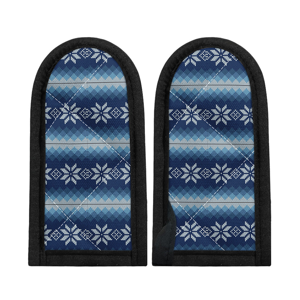 Snow Flower Knitted Pattern Print Skillet Handle Cover