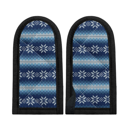 Snow Flower Knitted Pattern Print Skillet Handle Cover
