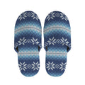 Snow Flower Knitted Pattern Print Slippers
