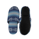 Snow Flower Knitted Pattern Print Slippers