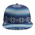 Snow Flower Knitted Pattern Print Snapback Cap
