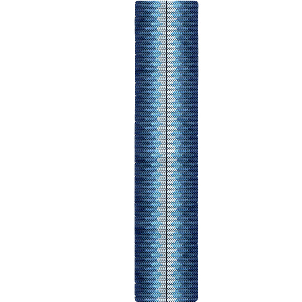 Snow Flower Knitted Pattern Print Table Runner