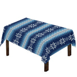 Snow Flower Knitted Pattern Print Tablecloth