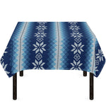 Snow Flower Knitted Pattern Print Tablecloth