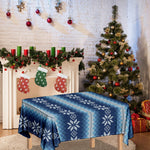 Snow Flower Knitted Pattern Print Tablecloth