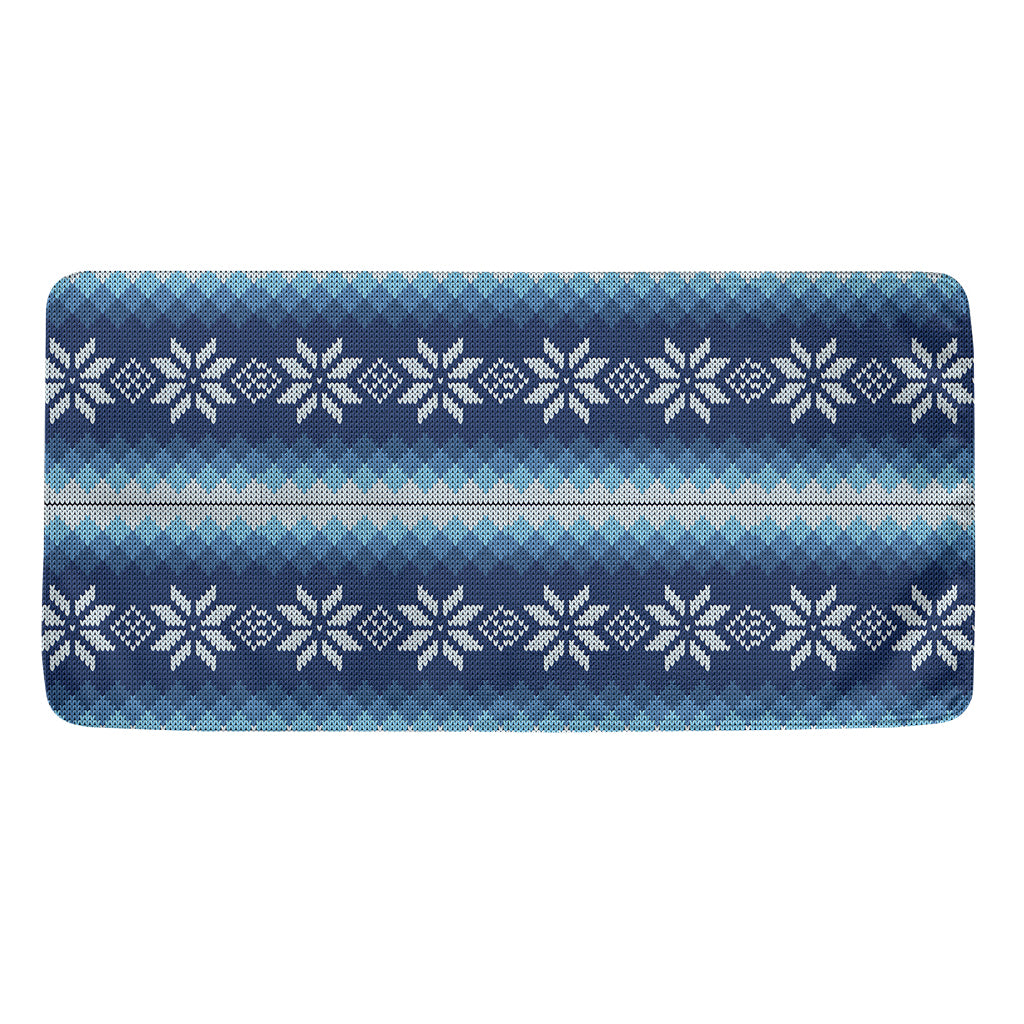 Snow Flower Knitted Pattern Print Towel
